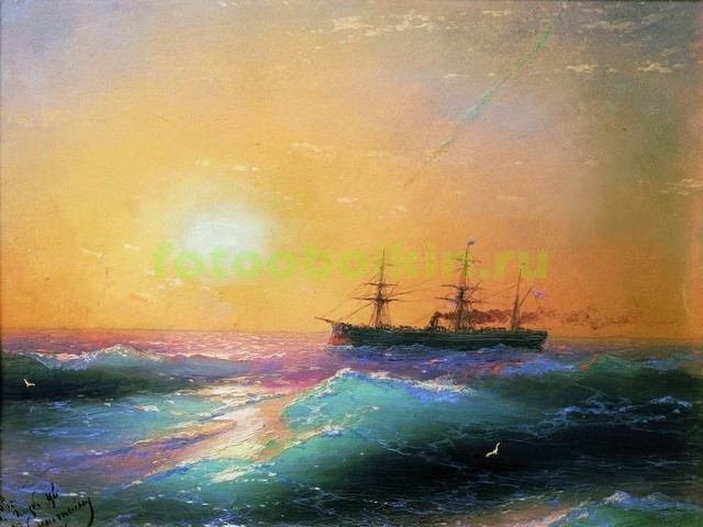 Модульная картина rep10232 Закат на море 1886