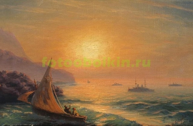 Модульная картина rep10233 Закат на море 1899