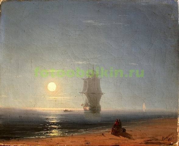 Модульная картина rep10263 Лунная ночь 1857