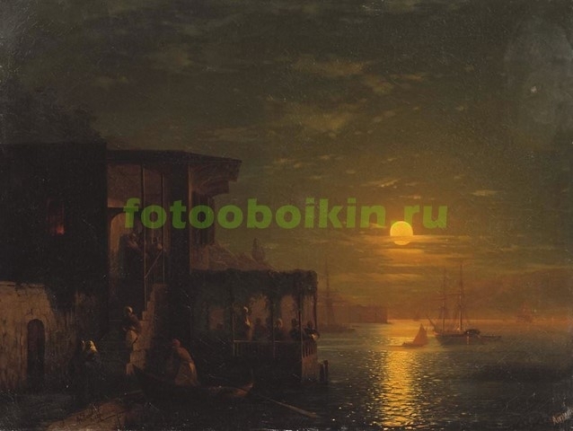 Модульная картина rep10268 Лунная ночь на море 1875
