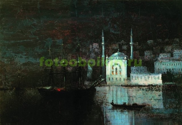 Модульная картина rep10302 Ночной Константинополь 1886