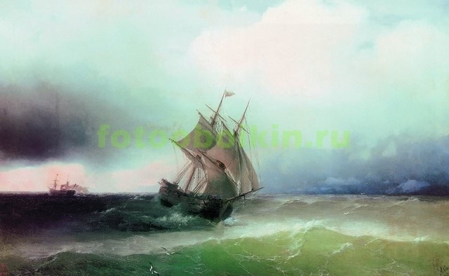 Модульная картина rep10319 Приближение бури 1877