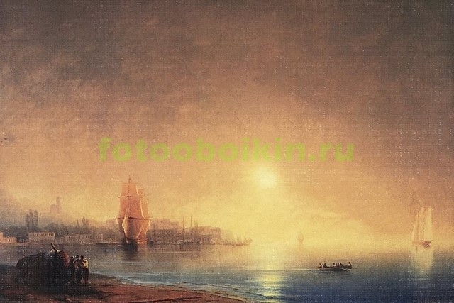 Модульная картина rep10343 Утро на берегу залива 1853