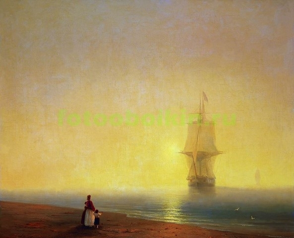 Модульная картина rep10344 Утро на море 1849