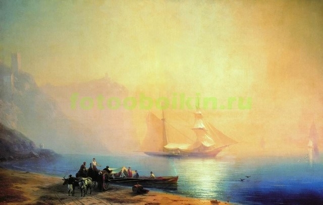 Модульная картина rep10345 Утро на морском берегу. Судак 1856