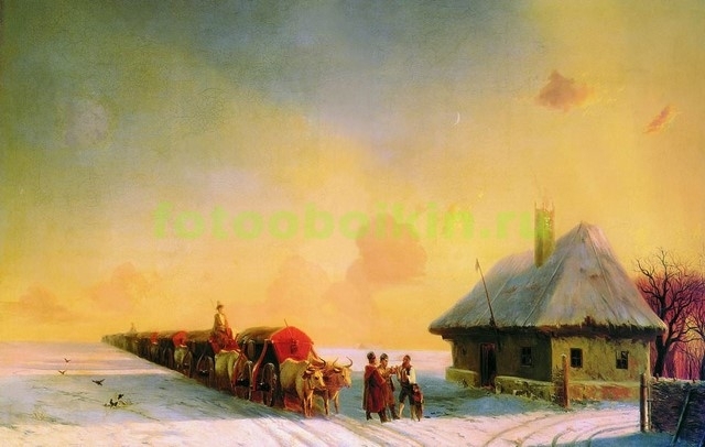 Модульная картина rep10356 Чумаки в Малороссии 1870-1880-е