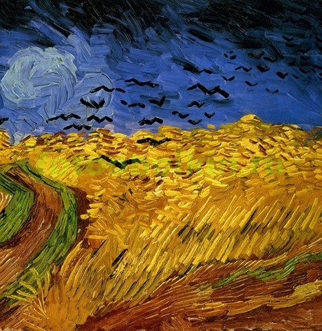 Модульная картина rep12338 Поле пшеницы под грозовым небом