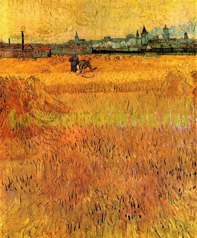 Модульная картина rep12361 Арль. Вид пшеничных полей