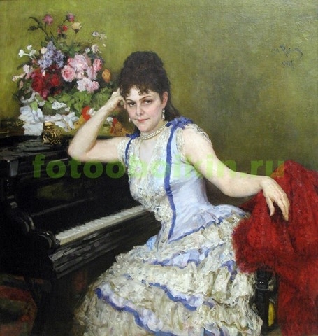 Модульная картина rep13773 Портрет пианистки