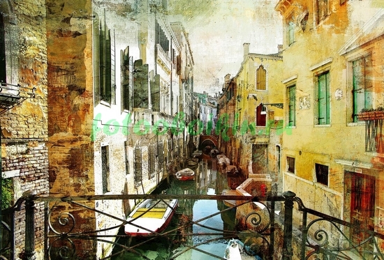Модульная картина Вид на канал в Венеции