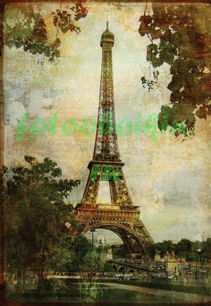 Модульная картина Старая фотография Эйфелевой башни