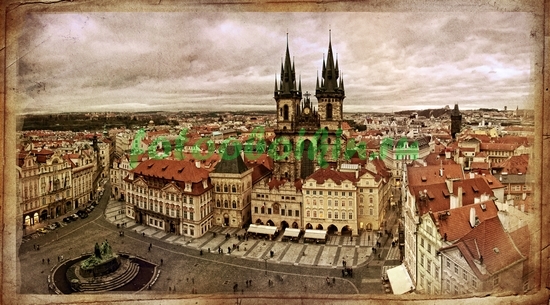 Модульная картина Площадь в Праге