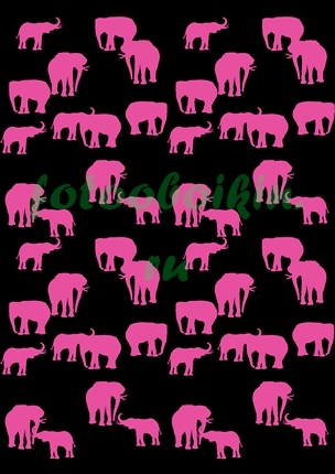 Модульная картина Розовые слоники