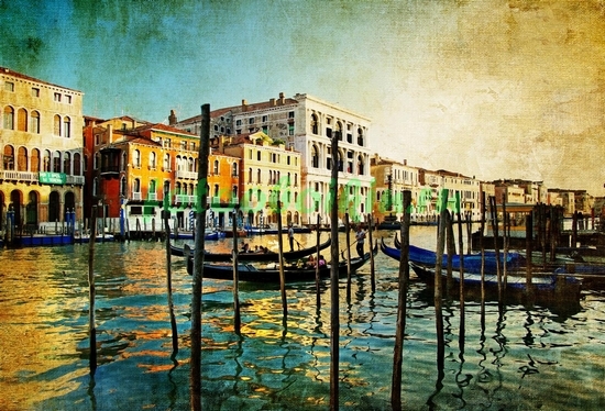Модульная картина Пристань в Венеции