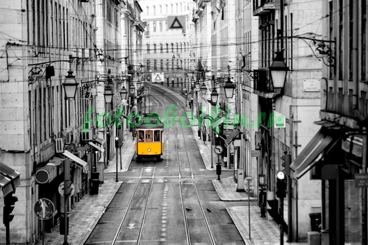 Модульная картина Трамвайчик в Лиссабоне