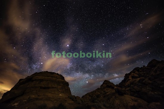 Модульная картина Звездное небо в горах