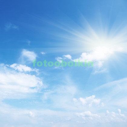 Модульная картина Солнце в голубом небе
