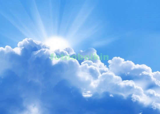 Модульная картина Солнце за облаком