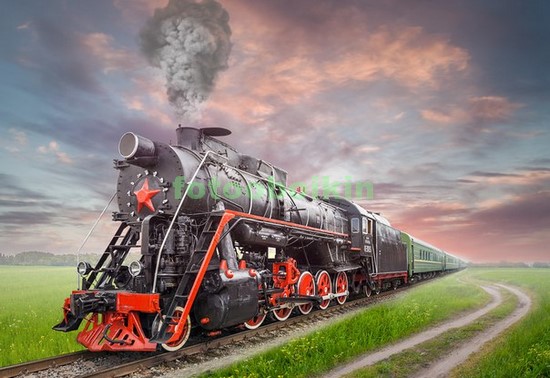 Модульная картина Старый поезд