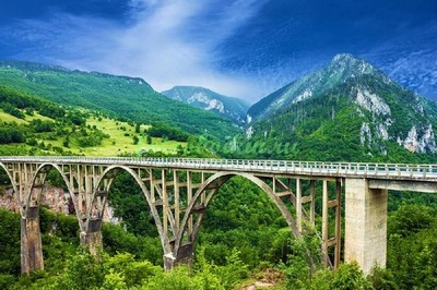 Модульная картина Мост в горах