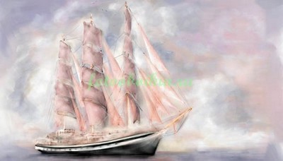 Модульная картина Рисунок яхты