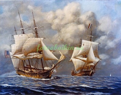 Модульная картина Корабли в море