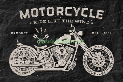 Модульная картина Мотоцикл рисунок