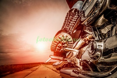 Модульная картина Камелот и мотоцикл