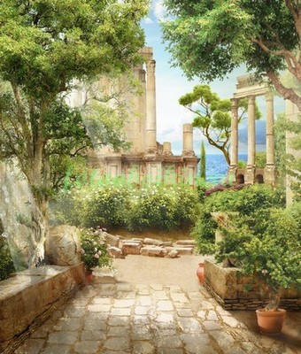 Модульная картина Тропинка к Греческому храму