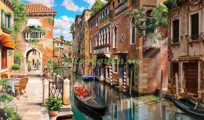 Модульная картина Дворик в Венеции