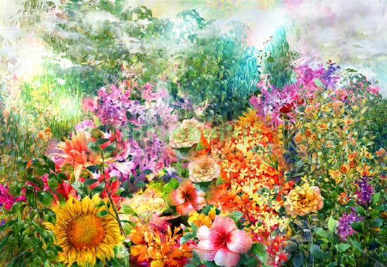 Модульная картина Панно Летние цветы 7