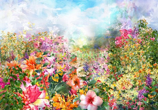 Модульная картина Панно Летние цветы 8