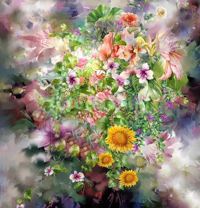 Модульная картина Панно Летние цветы 12