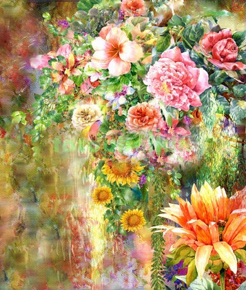 Модульная картина Панно Летние цветы 27