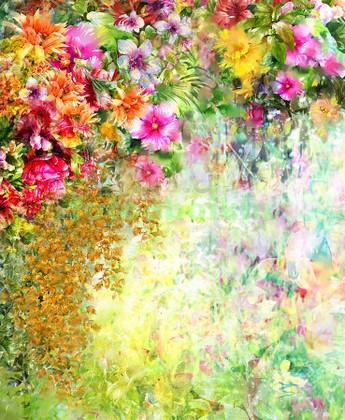 Модульная картина Панно Летние цветы 38