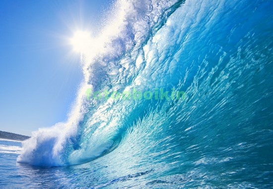 Модульная картина Большая голубая волна в море