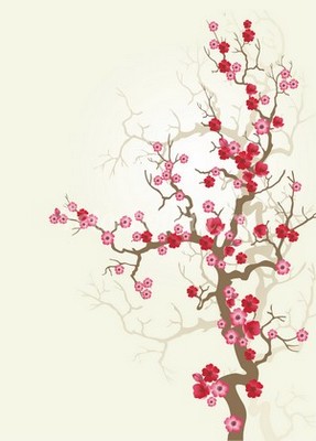 Модульная картина Ветка вишни