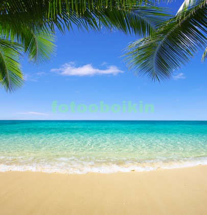 Модульная картина Уютный пляж с голубым морем