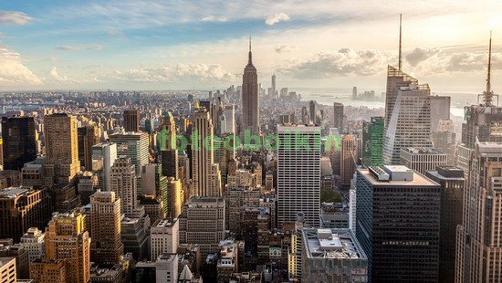 Модульная картина Нью-Йорк утро в городе