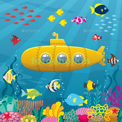 Модульная картина Желтая судмарина
