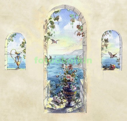 Модульная картина Арочные окна