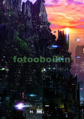 Модульная картина Город будущего