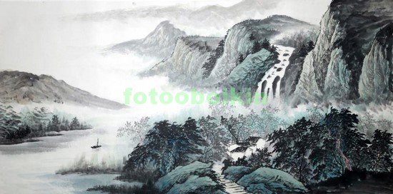 Модульная картина Лодочка в реке