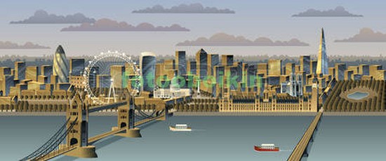 Модульная картина Лондон панорама