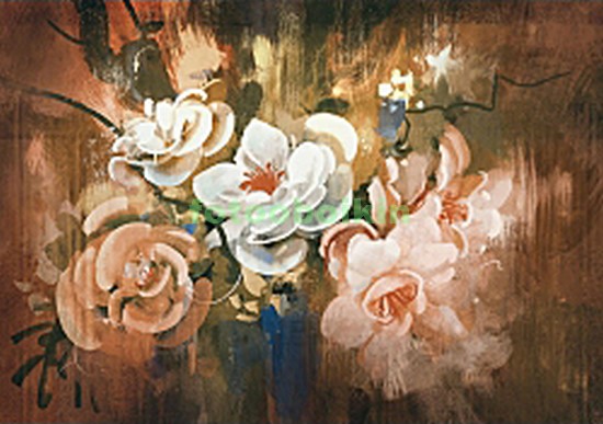 Модульная картина Букет красивых цветов в вазе