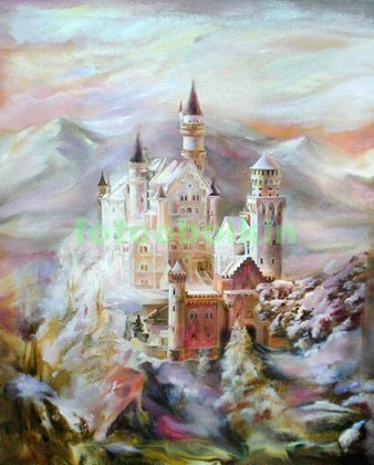 Модульная картина Замок в горах