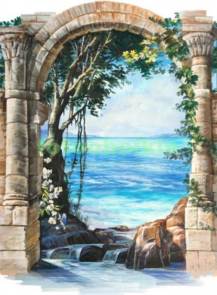 Модульная картина Арка у голубого моря