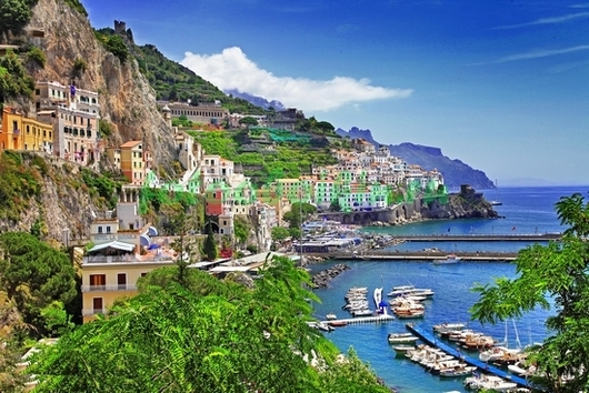 Италия вид с гор на море