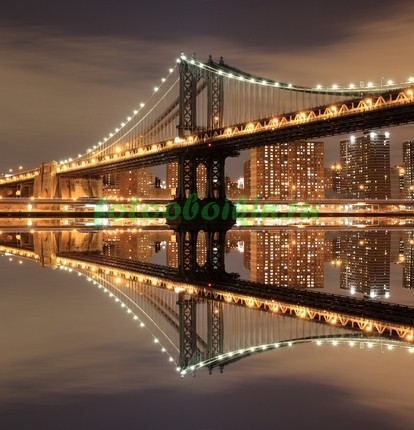 Бруклинский мост ночью 3Д