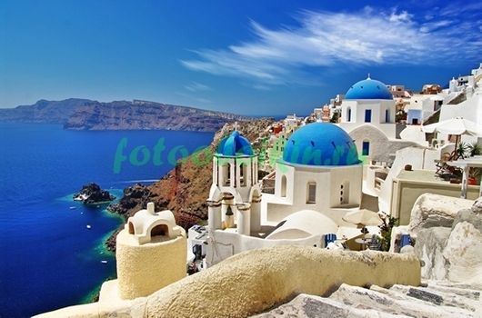 Голубое море в Греции